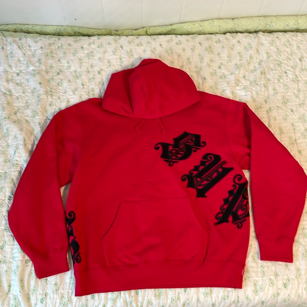Supreme Old English Wrap hoodie Red